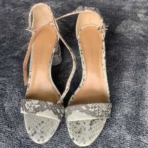 Banana Republic Ivory Snake Heels